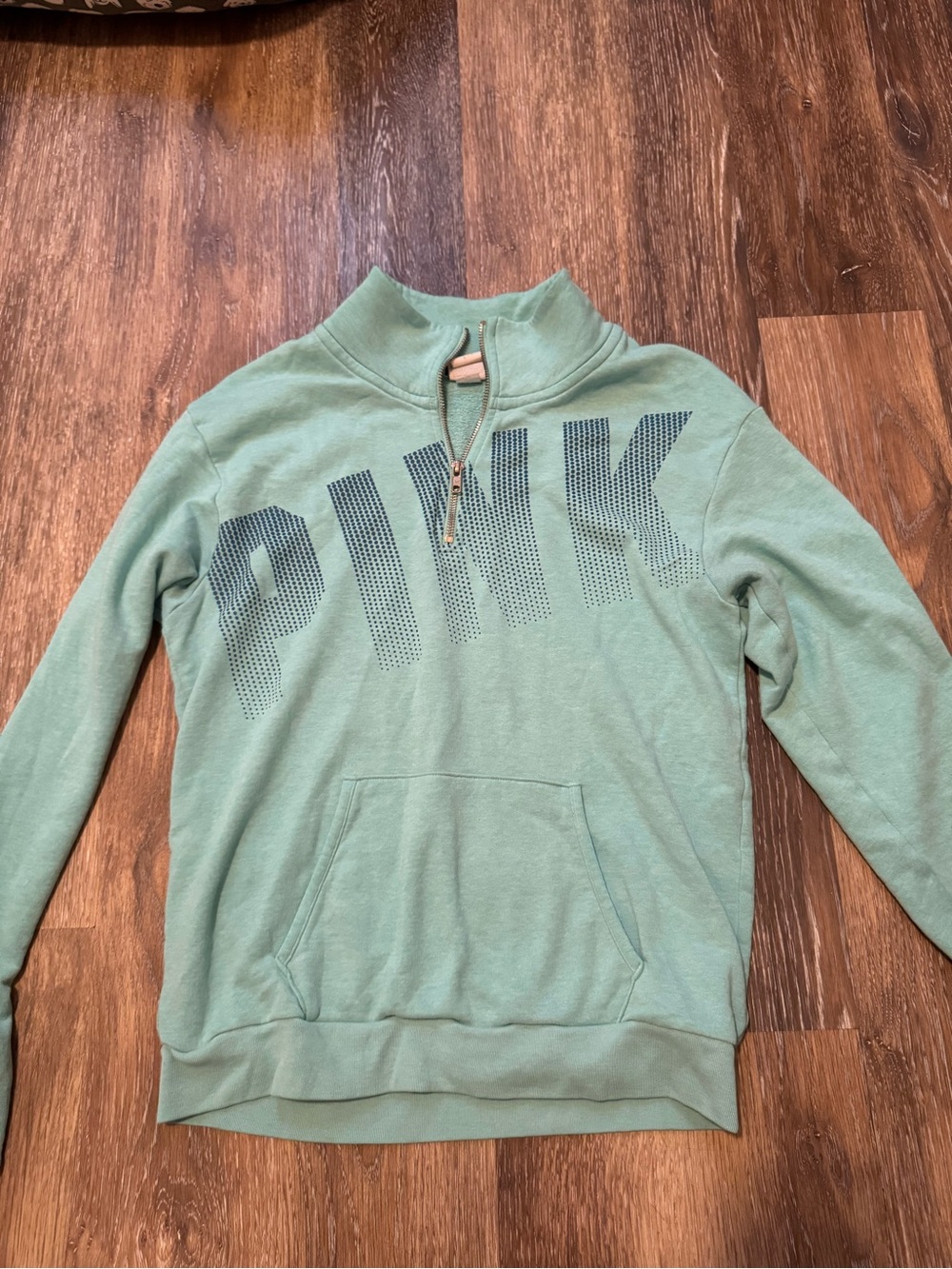 PINK Victoria's Secret Mint Green Zip-Up Sweatshirt